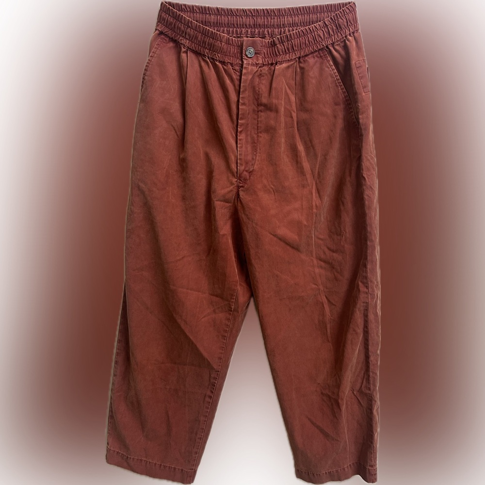 🔥5/$35🔥 UNIQLO Wide Leg Corduroy Pants in Rust - Picture 3 of 6
